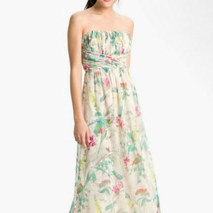 Ted Baker 'Birds of Paradise' Strapless Maxi Dress